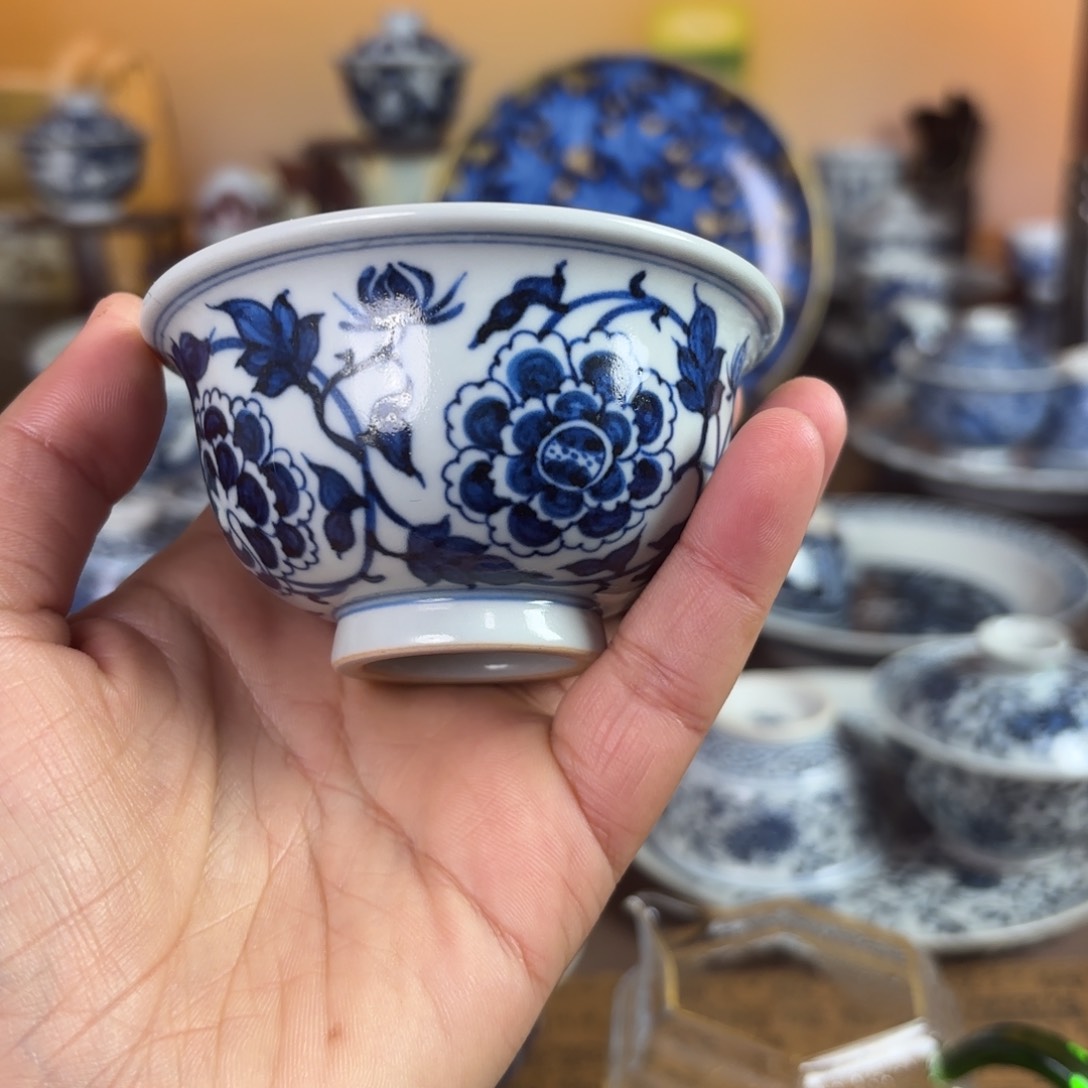 花***a景德镇手工手绘茶具