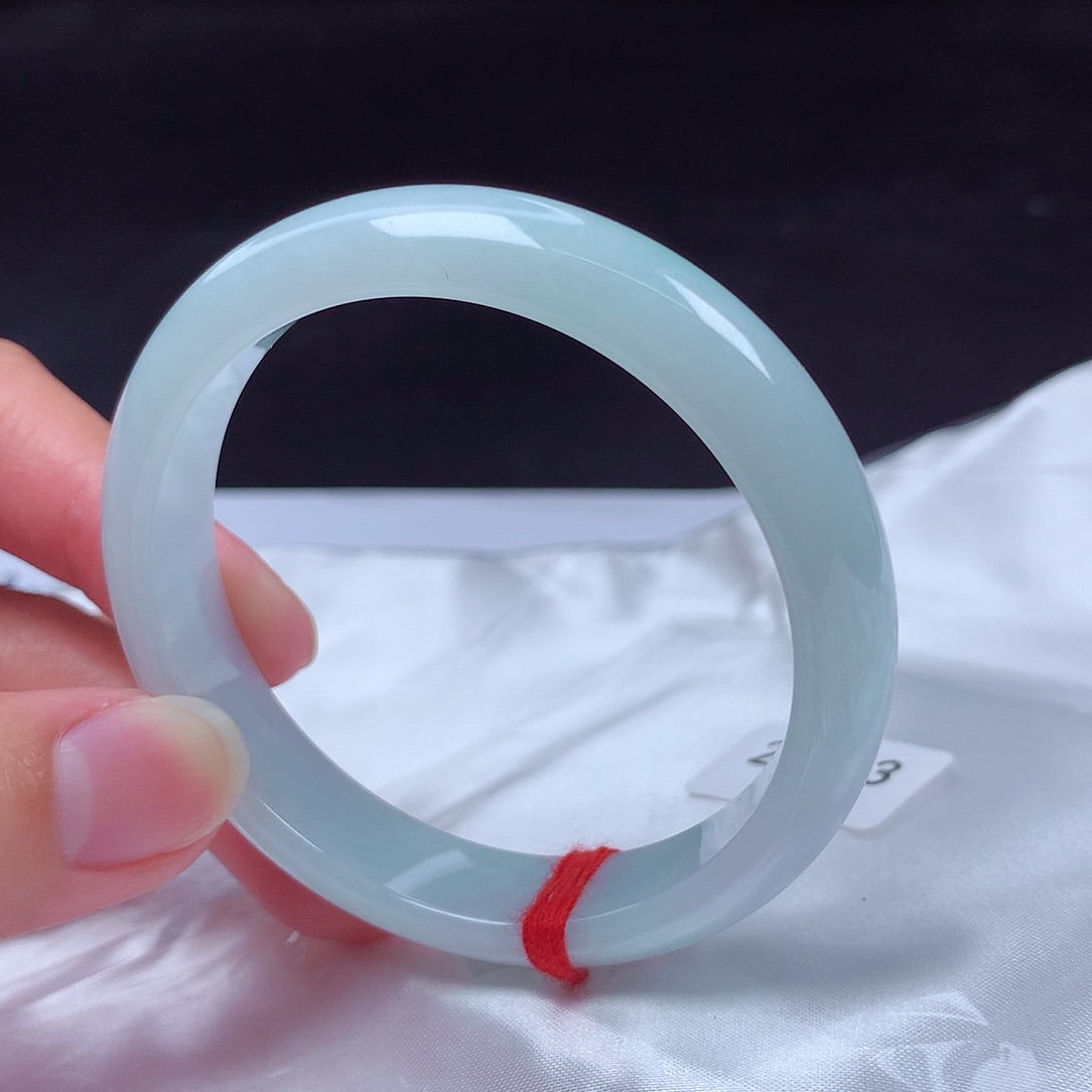 翡翠未镶嵌手镯53圈s21733