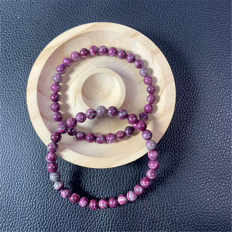 南非老矿泥地桃红舒6.5M手串S305多样性发一