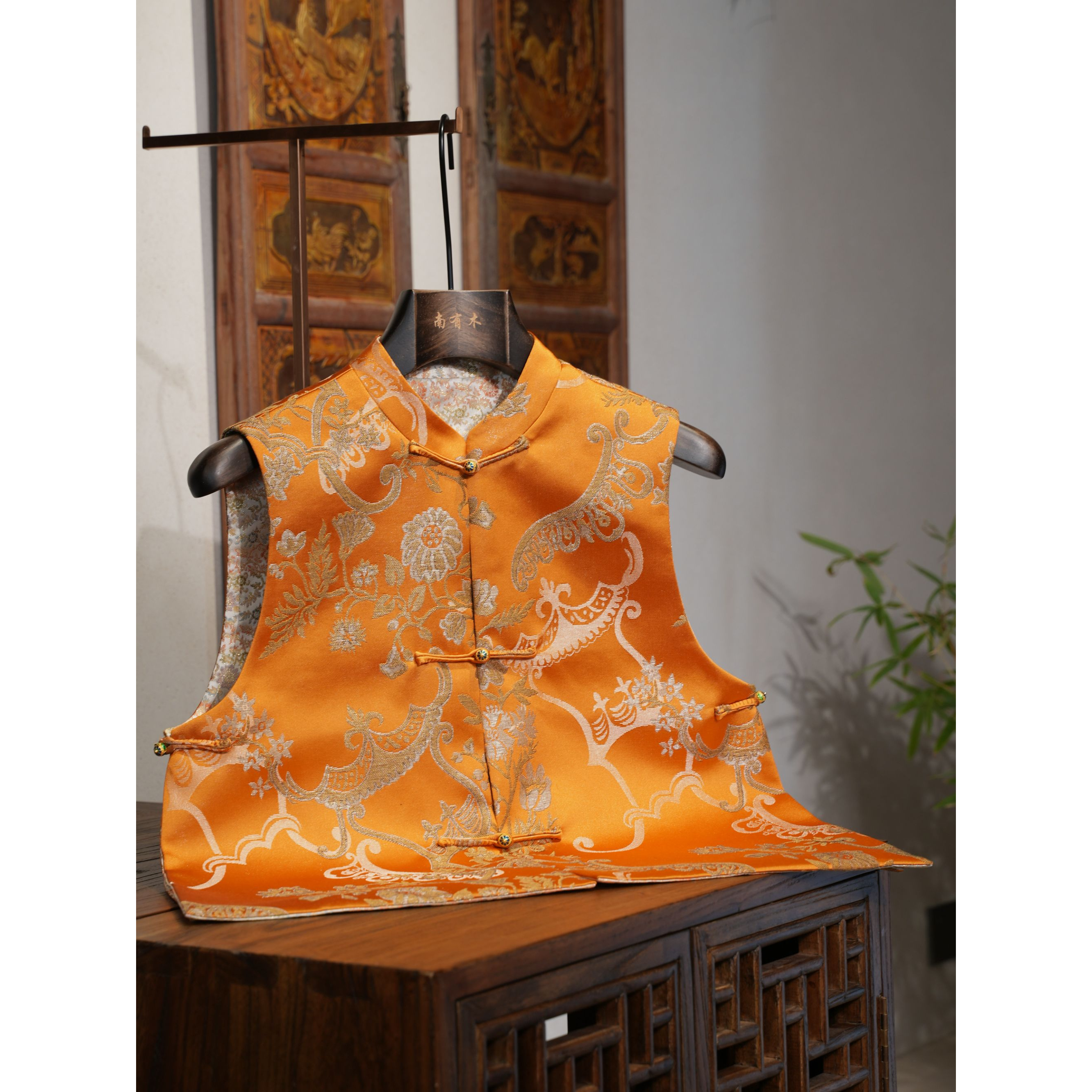 雅集华服 新中式双面穿优雅轻奢气质开衫马甲V25Q2000