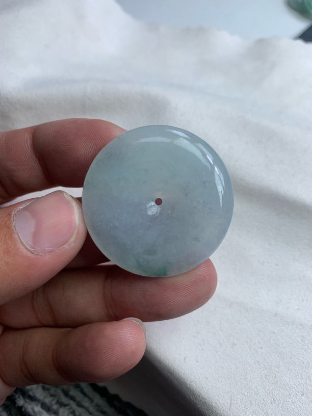 缅甸天然A货翡翠平安扣