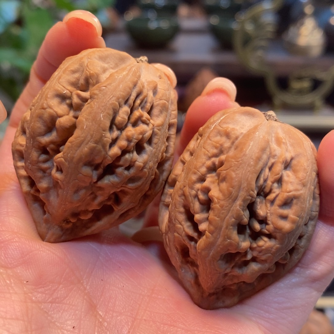 文玩核桃吊坠粗筋火焰36