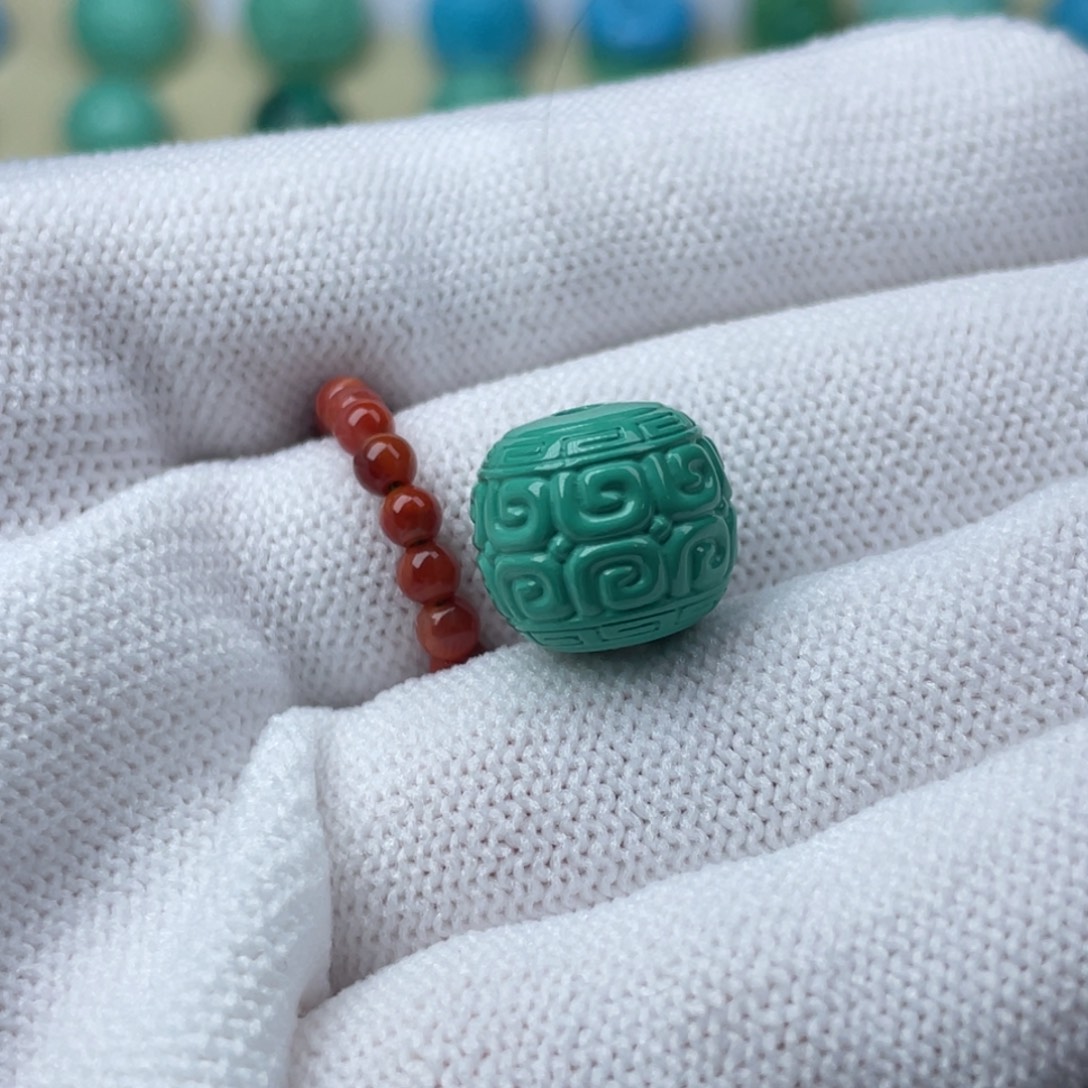 南红玛瑙未镶嵌珠宝半成品高瓷卡13回纹