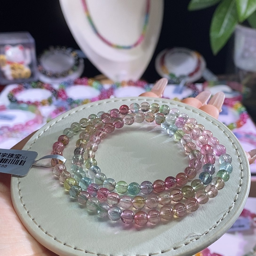 未镶嵌手链碧玺西瓜