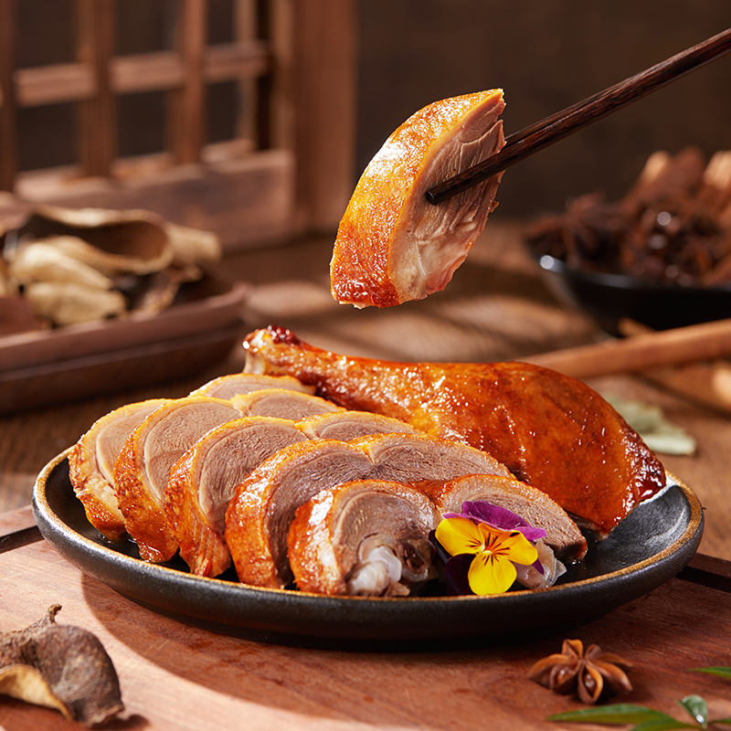 全聚德北京特产陈皮鸭风味鸭烤鸭即食熟食方便速食零食真空