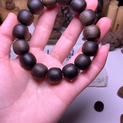 檀香木手串/手链檀香阴沉15/16横纹满纹