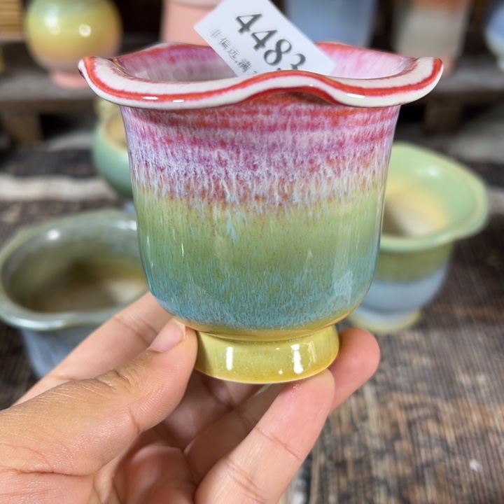 口7高7 手工花盆满30包邮