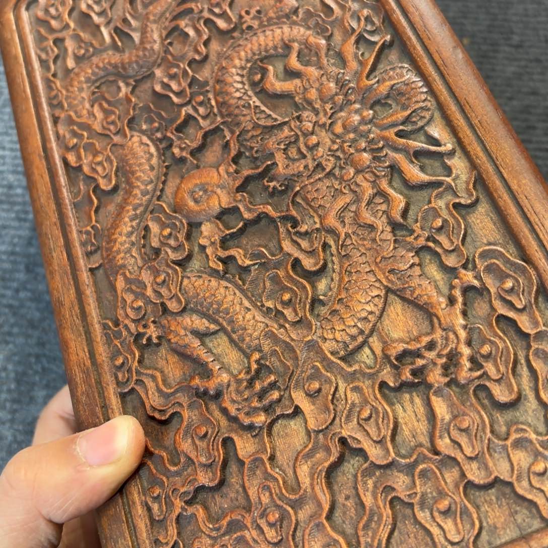 木缅甸花梨雕刻收纳盒