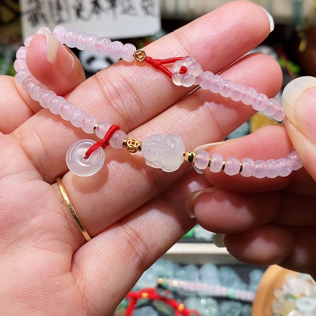 翡翠未镶嵌颈饰貔貅平安扣手链16