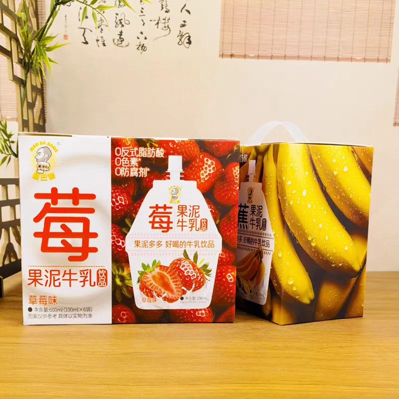 【曼巴棒】果泥牛乳1箱6袋（26年1月3日到期）
