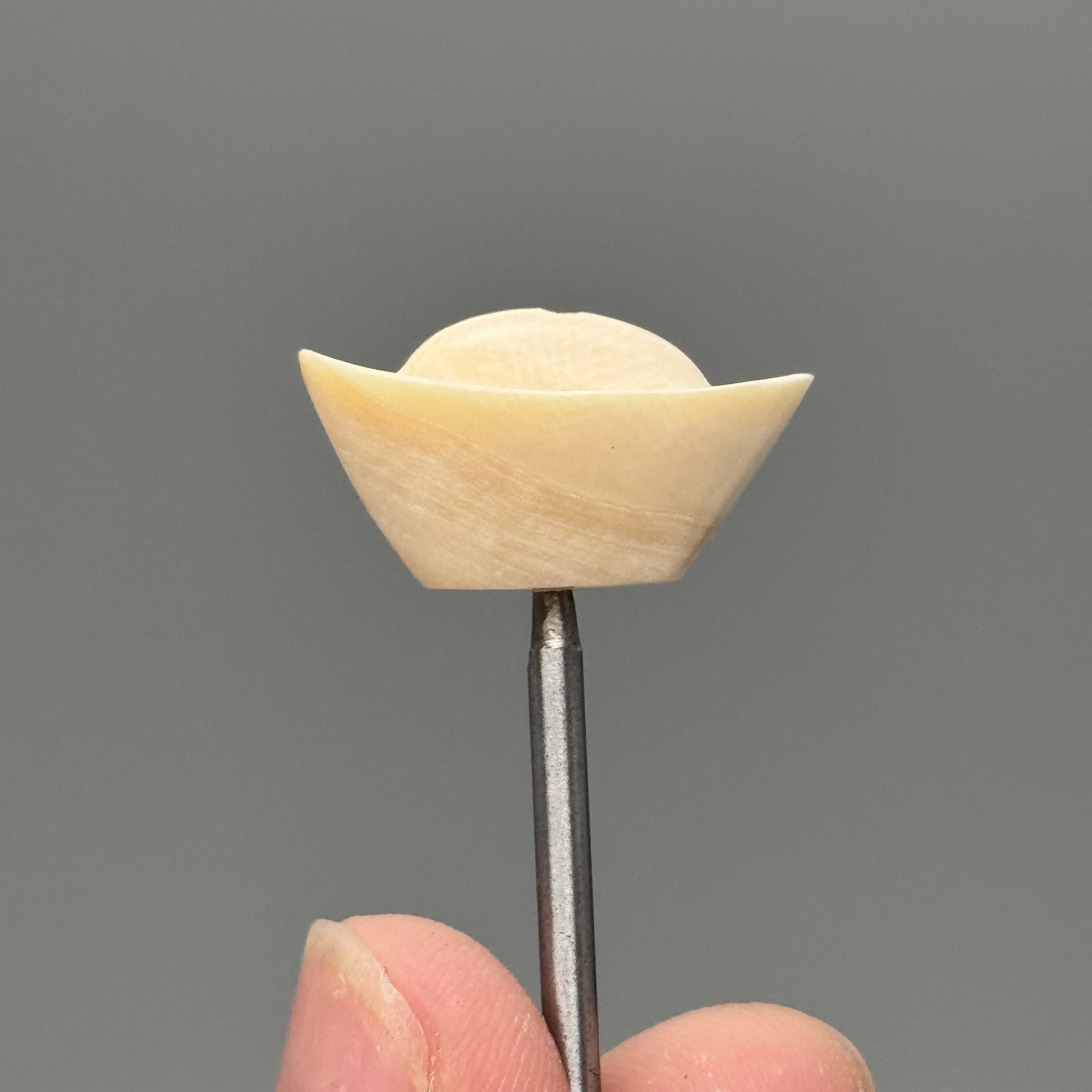 DEZHI/德志11*21*12mm元宝挂件保真天然猛犸牙Y645默认天地孔绑绳