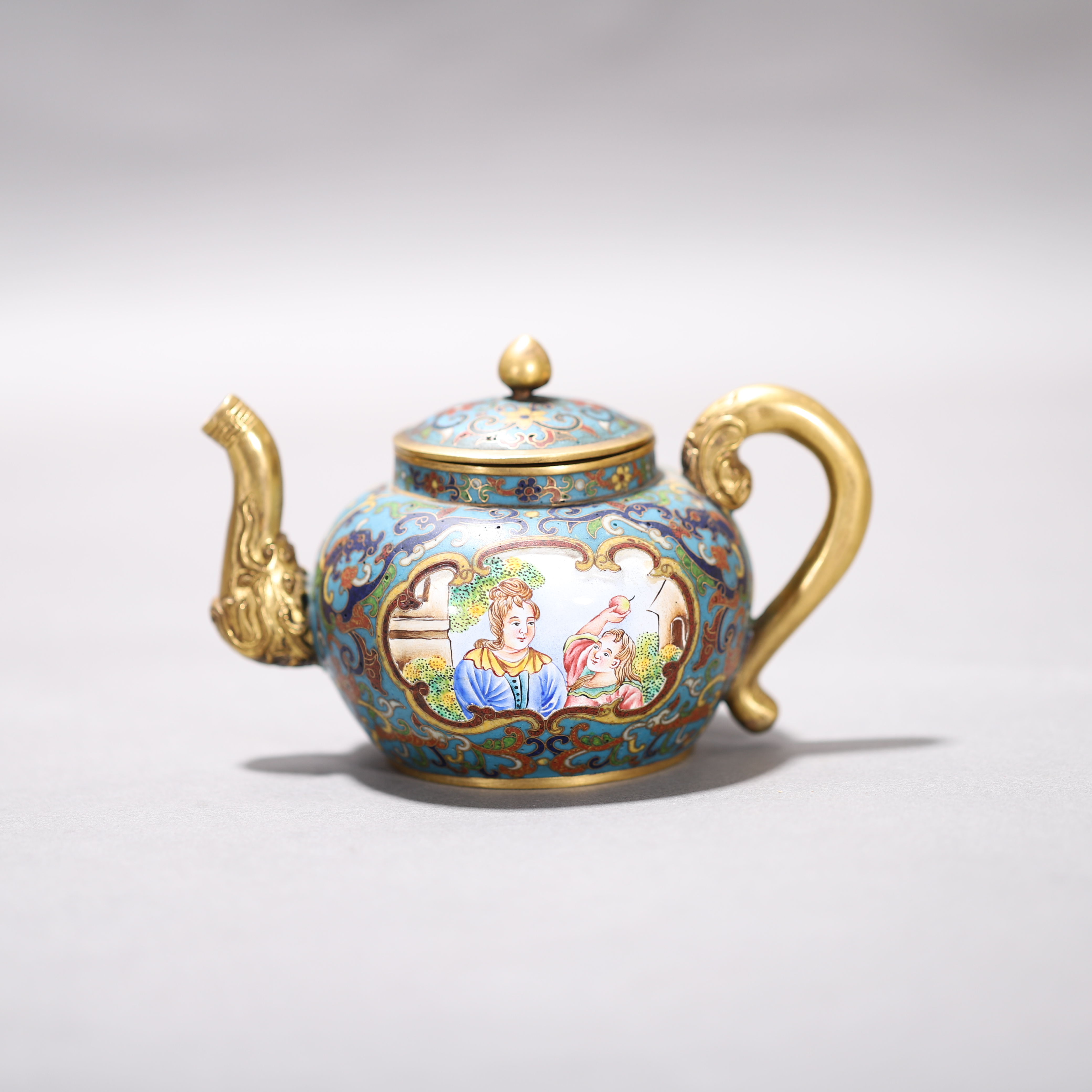 lot13 DY4513 清代  景泰蓝画珐琅摆件