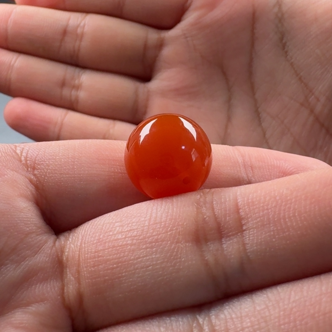 南红玛瑙未镶嵌圆珠15.1mm