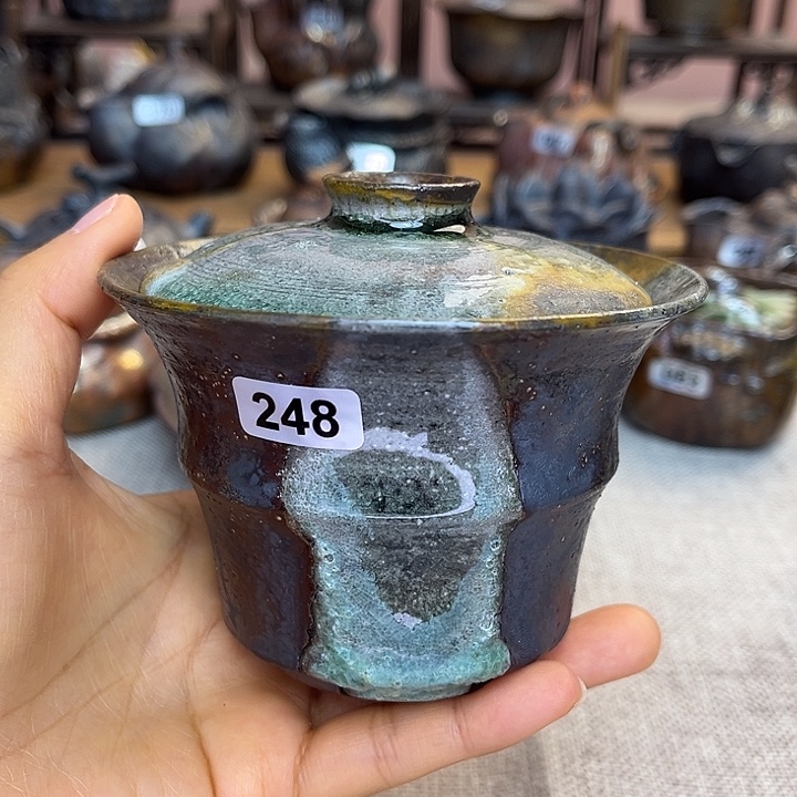 裸柴烧陶瓷手工茶器
