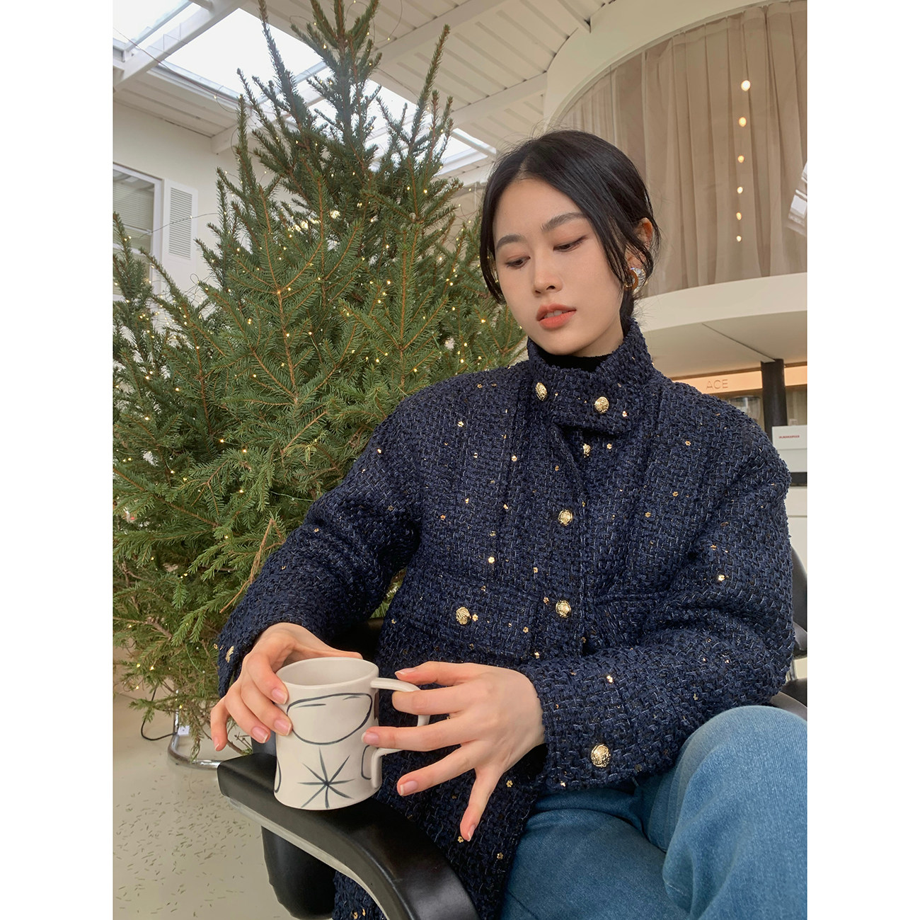 ICELOLLY小香风短外套女秋冬1924新款减龄上衣