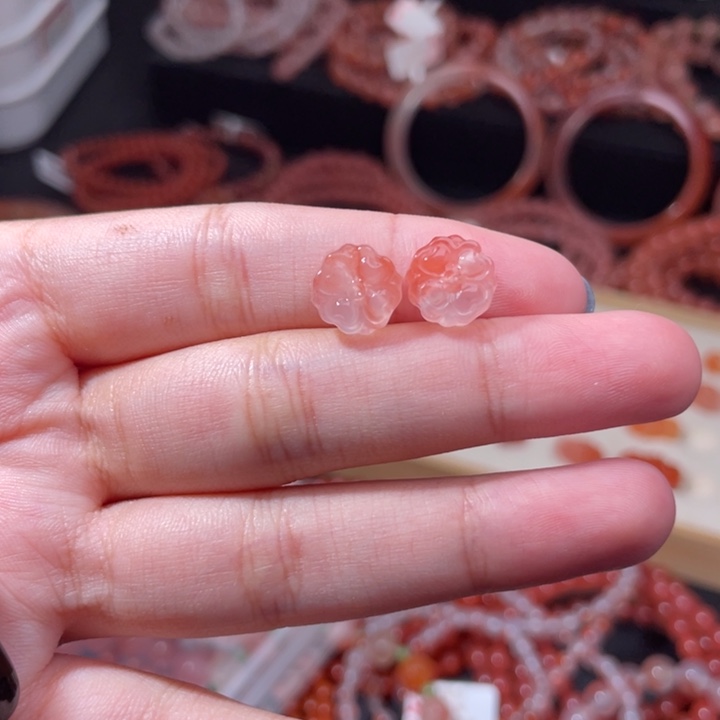 南红玛瑙未镶嵌配饰手串四叶草1062
