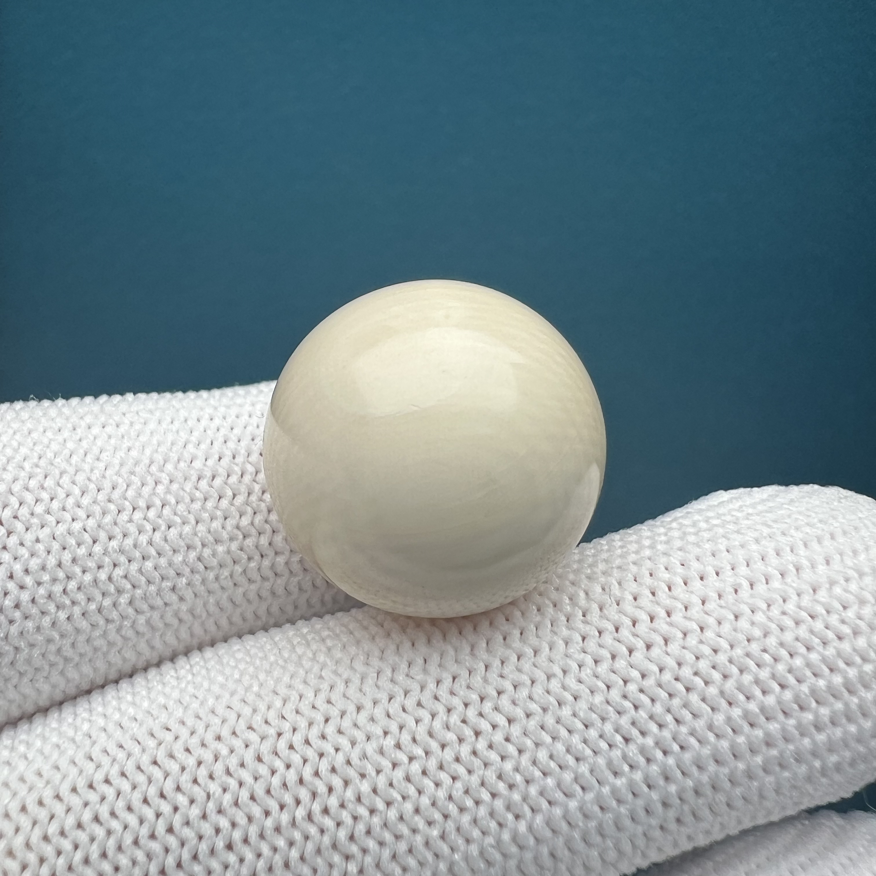 D25-89天然猛犸牙 芝士皮圆珠20mm支持复检假一罚十