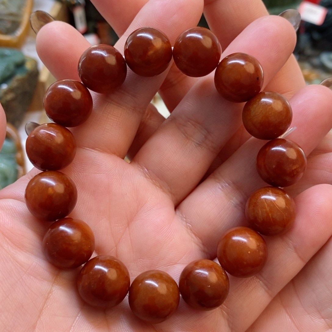 蛇纹石玉手串未镶嵌