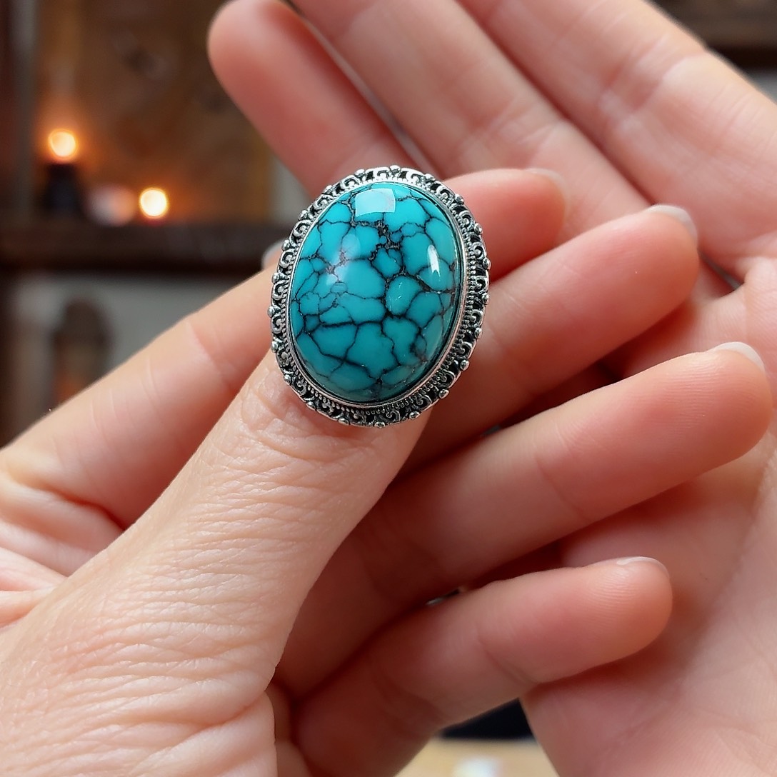 银S925镶嵌绿松石珠宝奇石