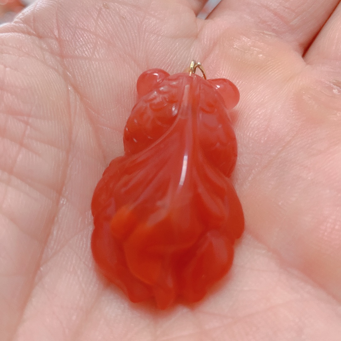 南红玛瑙吊坠(不含链)银S925镶嵌