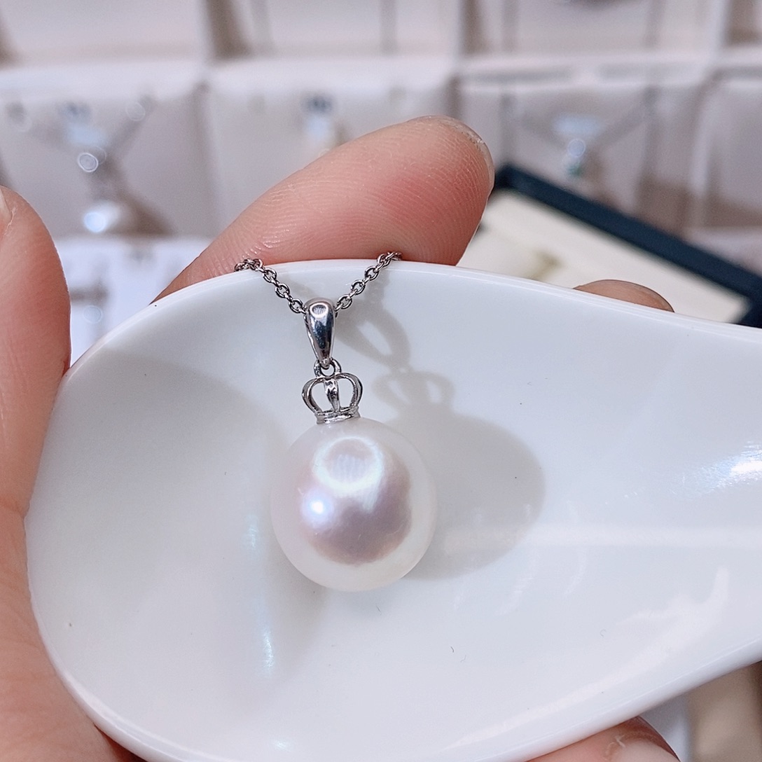 颈饰银S925镶嵌淡水珍珠