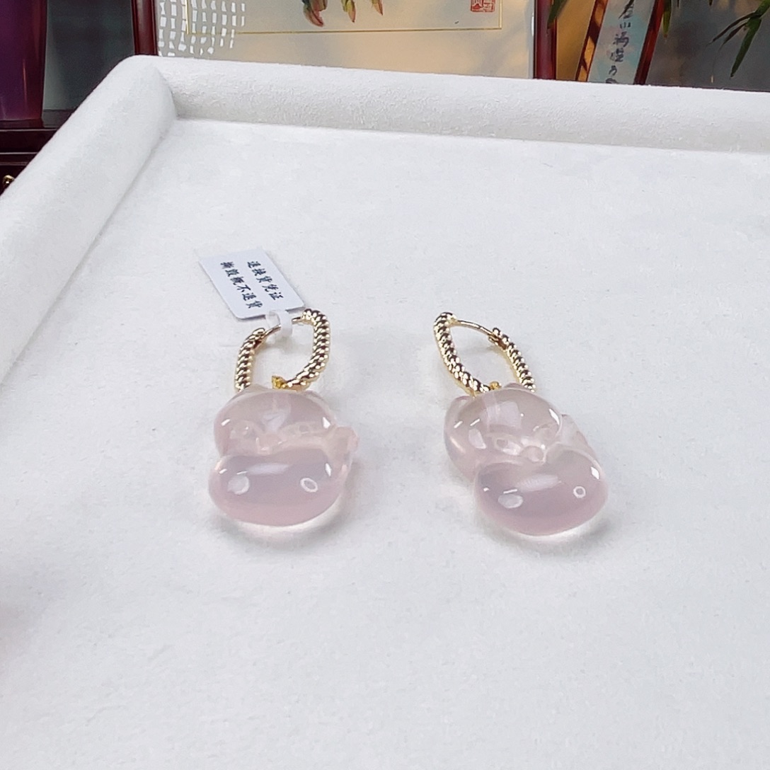 水晶耳饰未镶嵌水晶