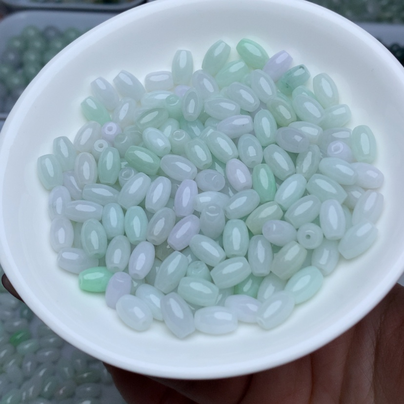 【闪购商品】未镶嵌翡翠手链卡5.5乘8.8冰米珠50颗