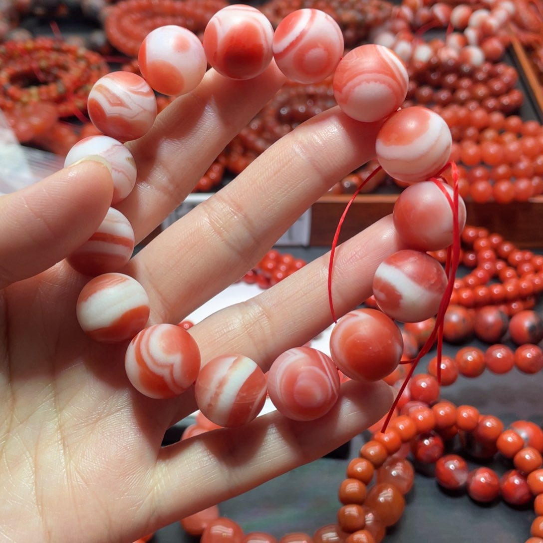 南红玛瑙手链未镶嵌