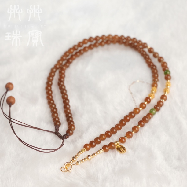 【上上签】和田玉百搭万能链毛衣链且末金山糖➕18K金➕碧玉