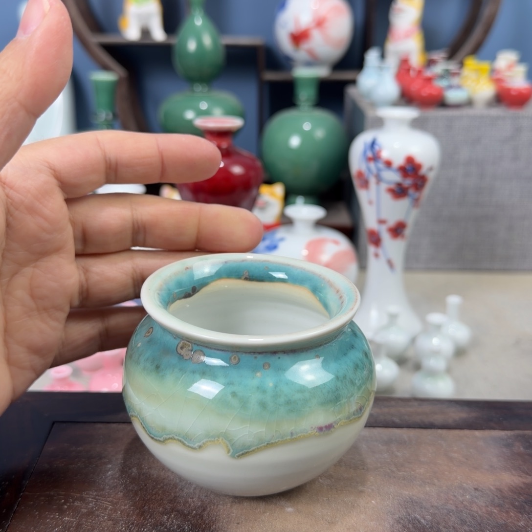 陶瓷手工小花器摆件