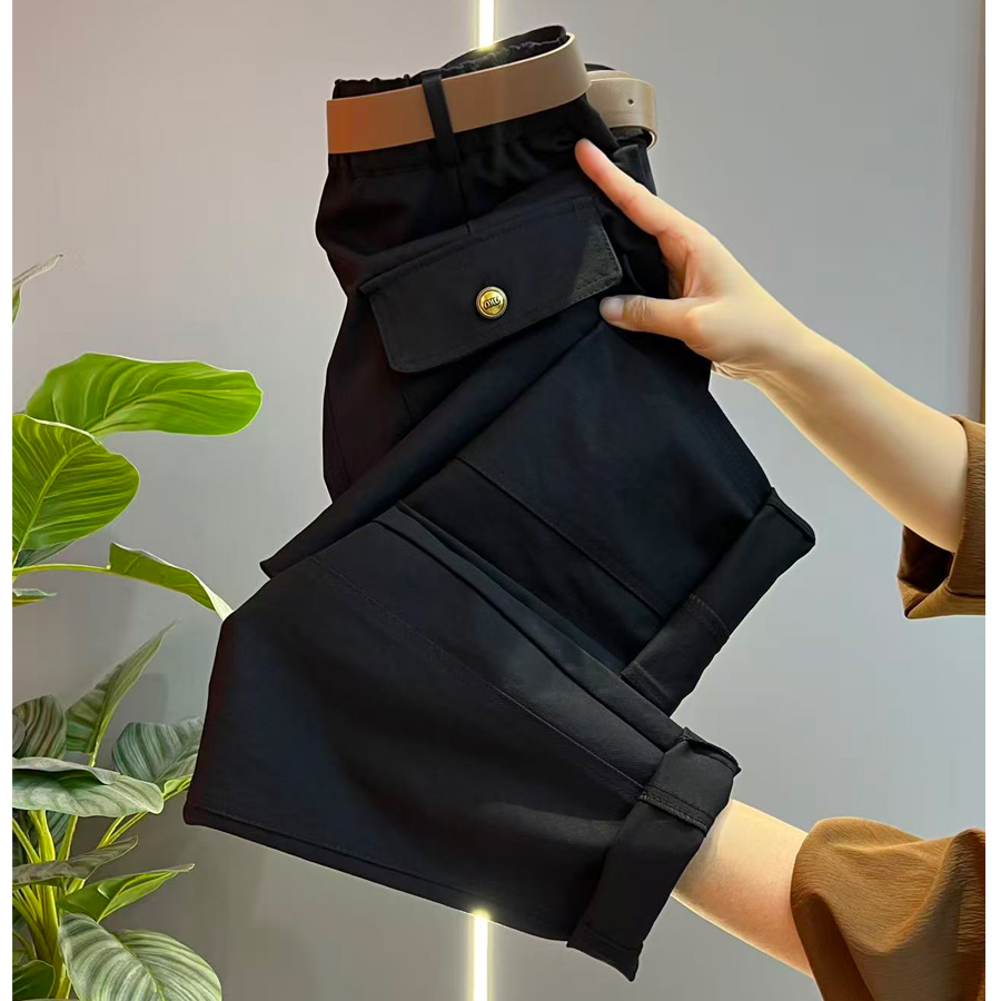 2025秋季高级感新款时髦洋气显白纯色时尚休闲裤百搭直筒裤显瘦女