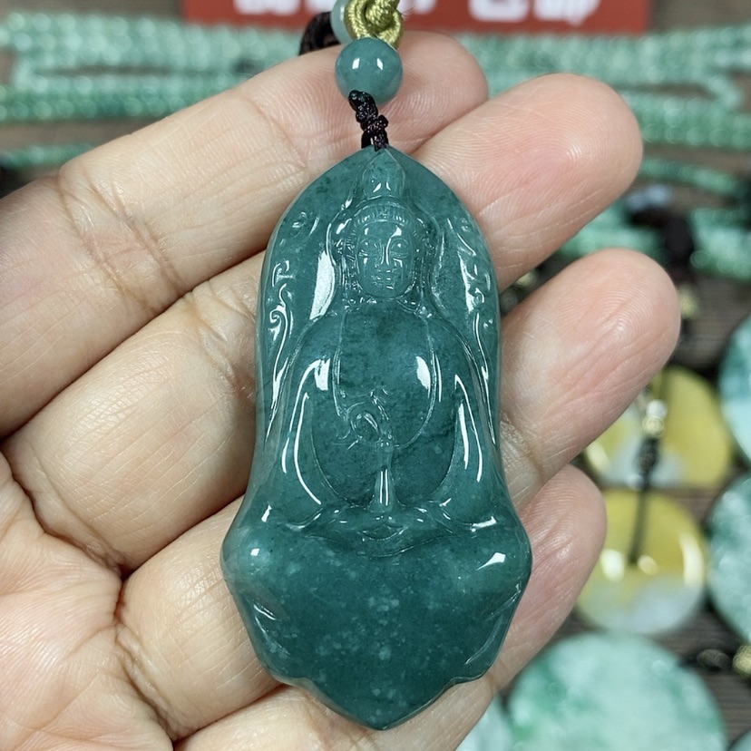 【闪购商品】翡翠颈饰未镶嵌玉吊坠翡翠玉素衣观音