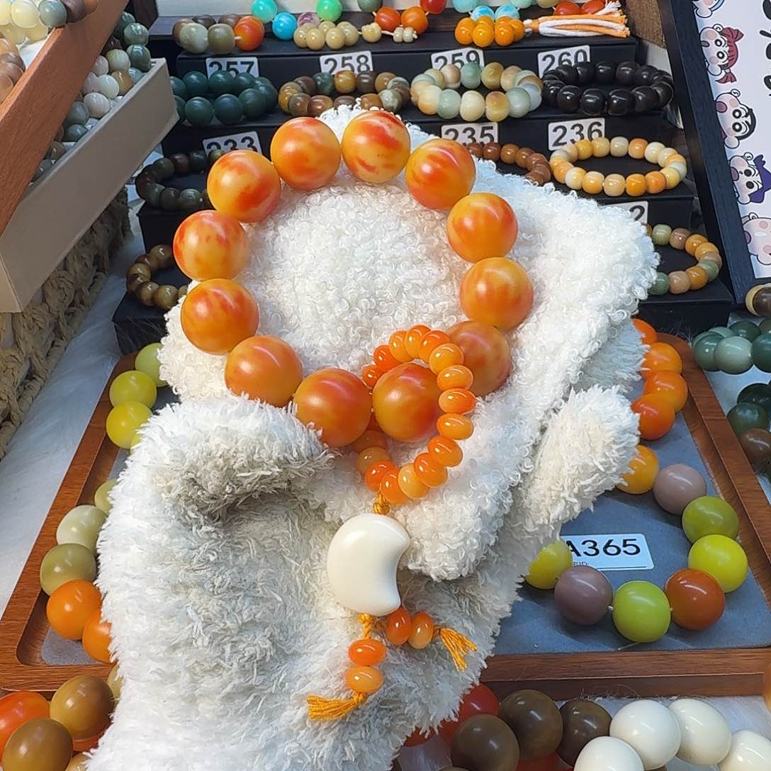 菩提根/象牙果手串21尺寸新品樱桃红8