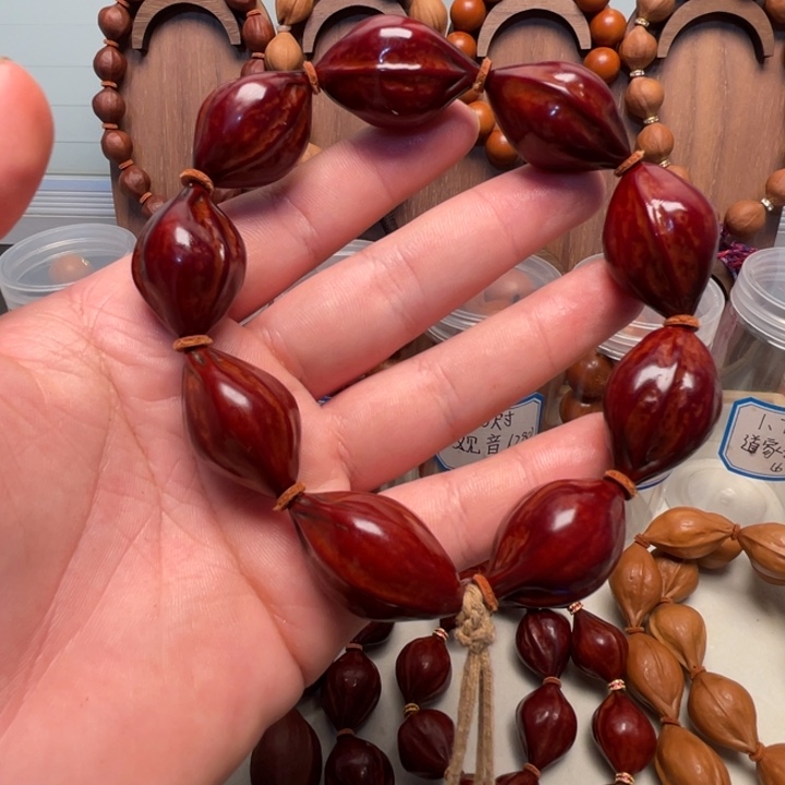 橄榄核手串/手链2.1尺寸梅林紫皮抛光打底