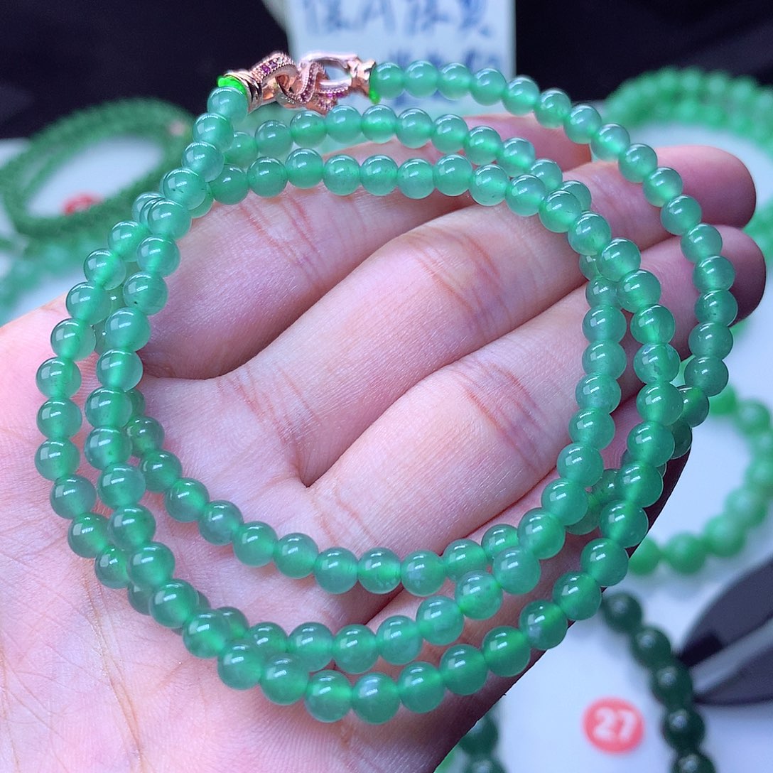 翡翠毛衣链未镶嵌