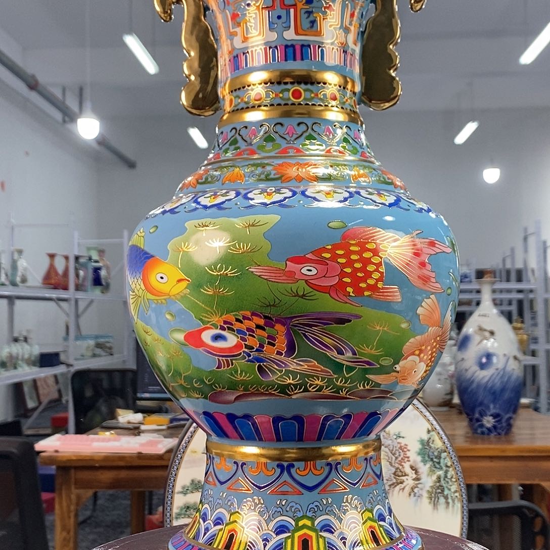 摆件景德镇陶瓷花瓶摆件
