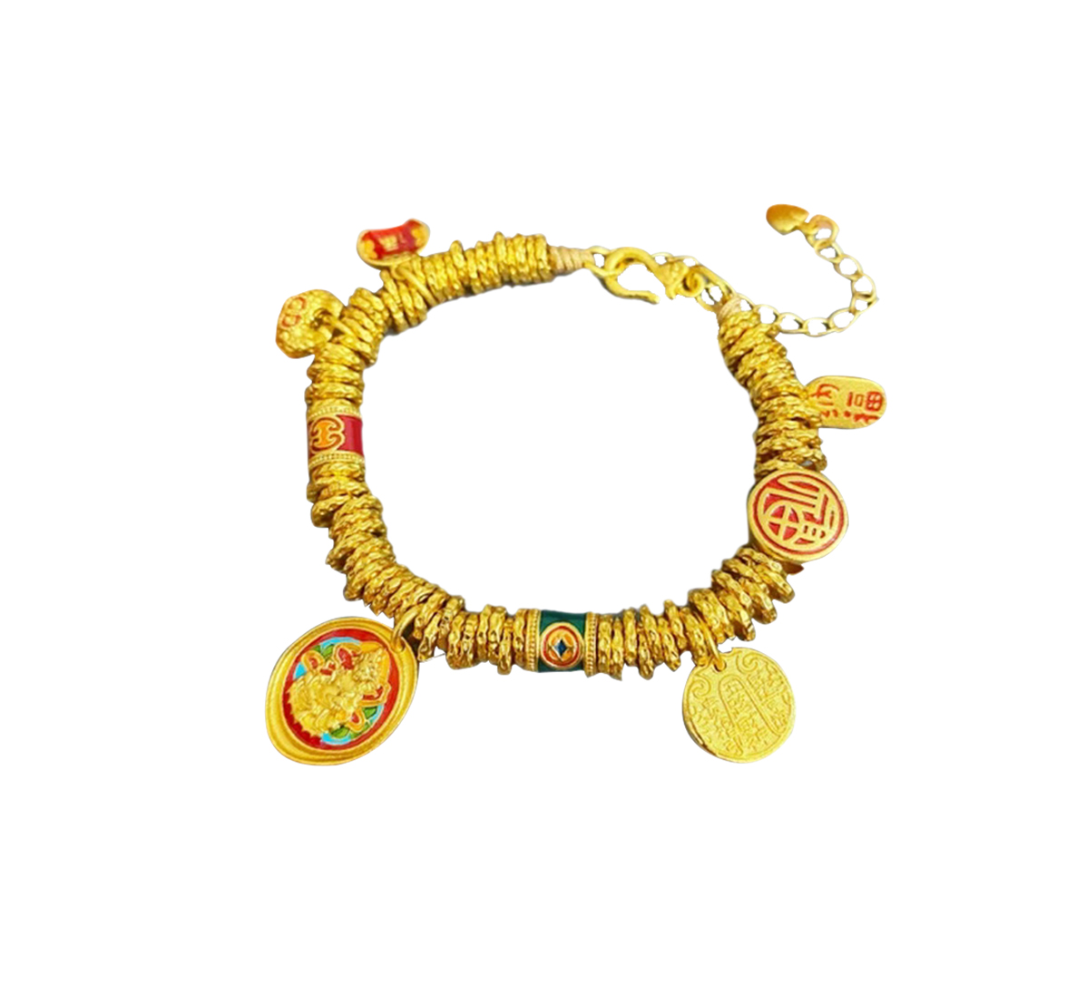 新中式珐琅气质财神盘缠手链