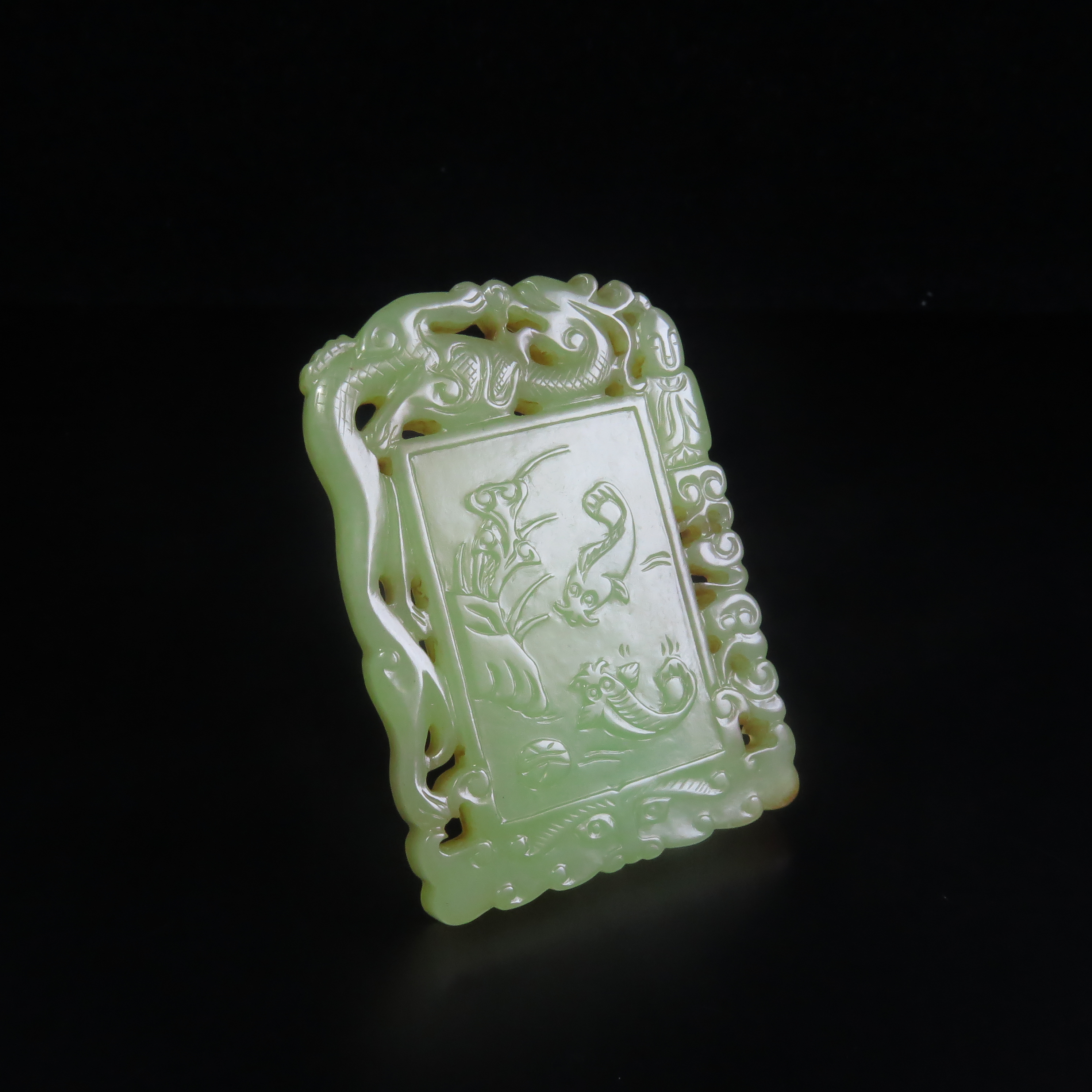 民国黄玉文人牌饰/MZ556443/和田玉/民族文物