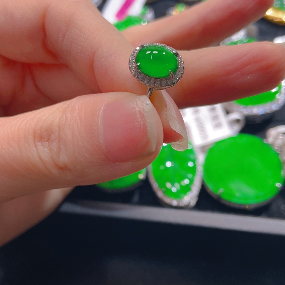 翡翠吊坠(不含链)银S925镶嵌