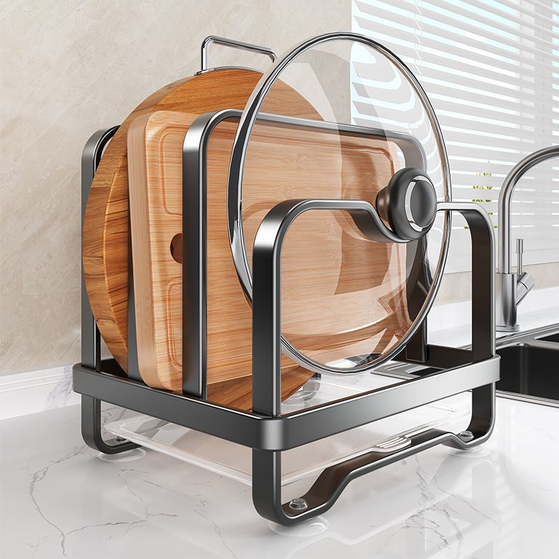 厨房菜板架台面砧板放置架多功能一体置物架案板锅盖多层收纳架子