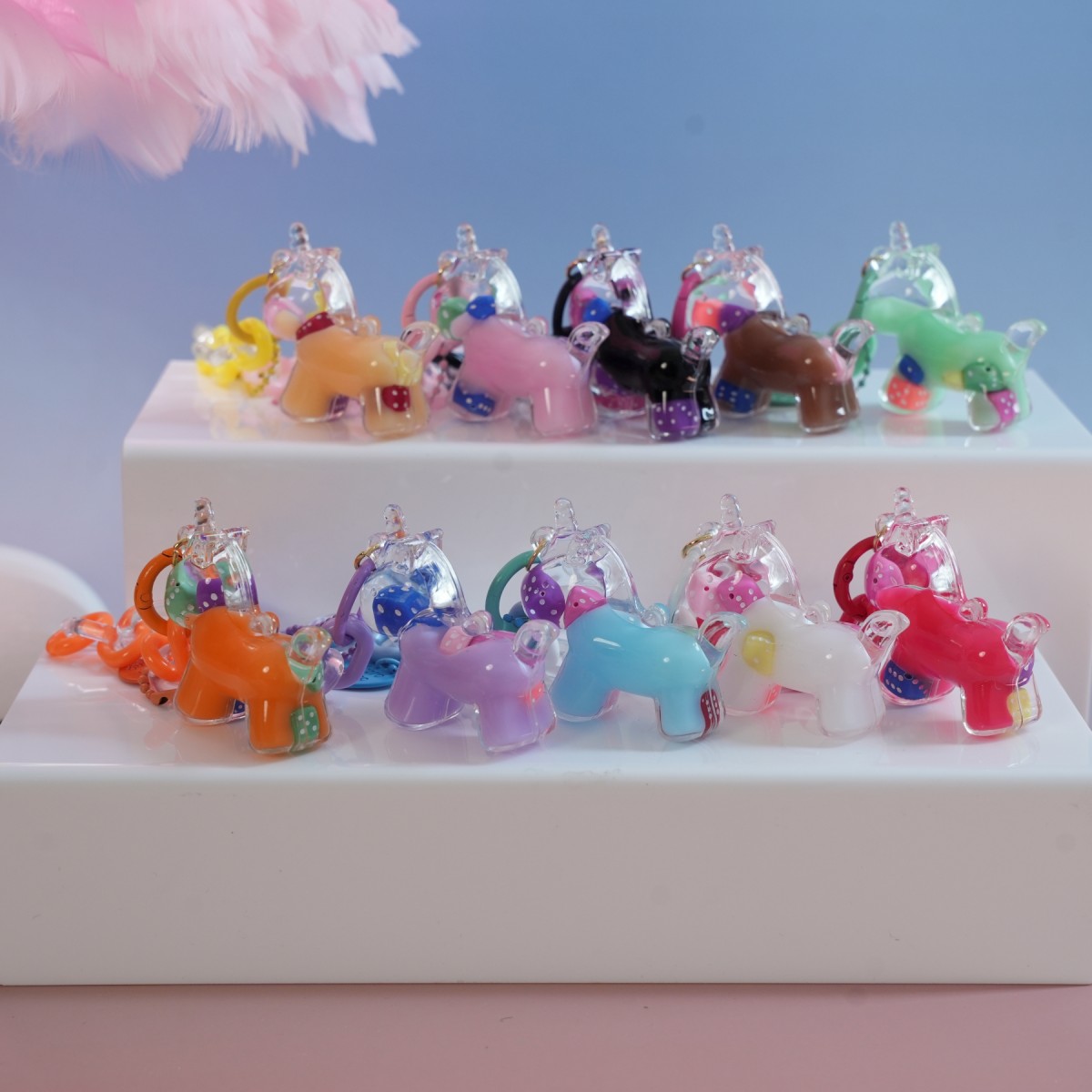 【独角兽钥匙扣】10色桌面摆件