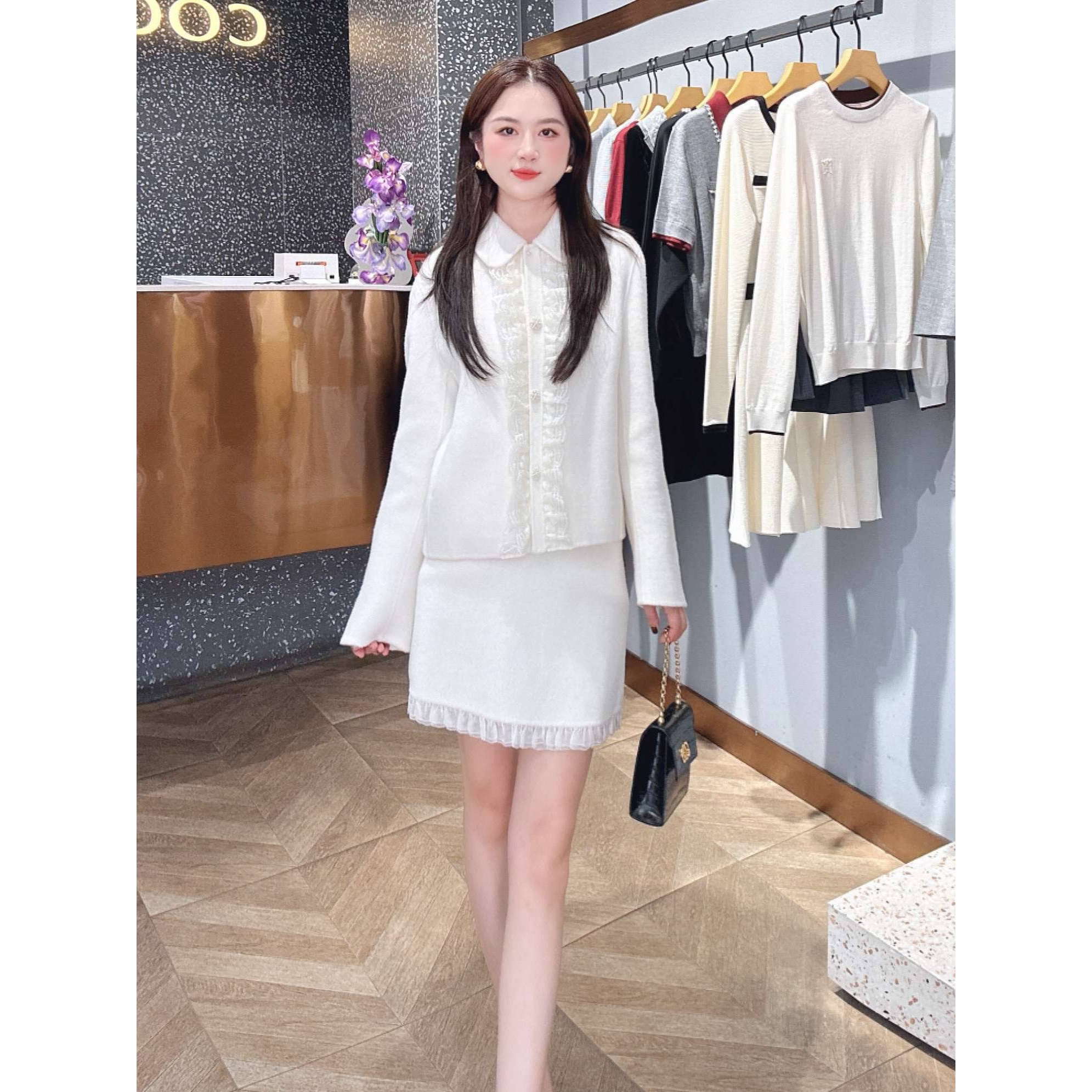 COCOON 可可尼 小香风小清新呢外套25年冬25409BF072004——3688