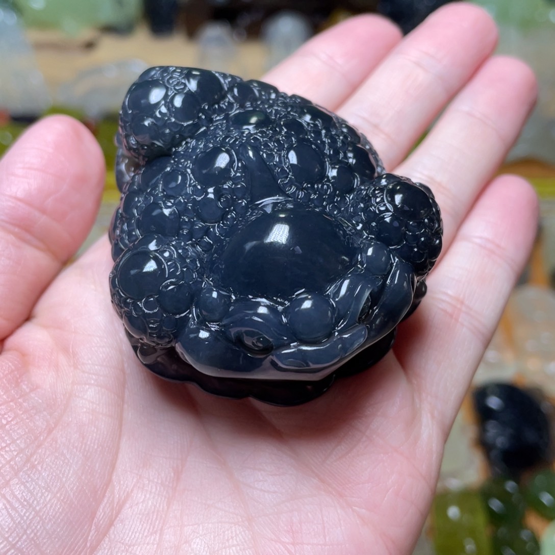 蛇纹石玉手把件未镶嵌