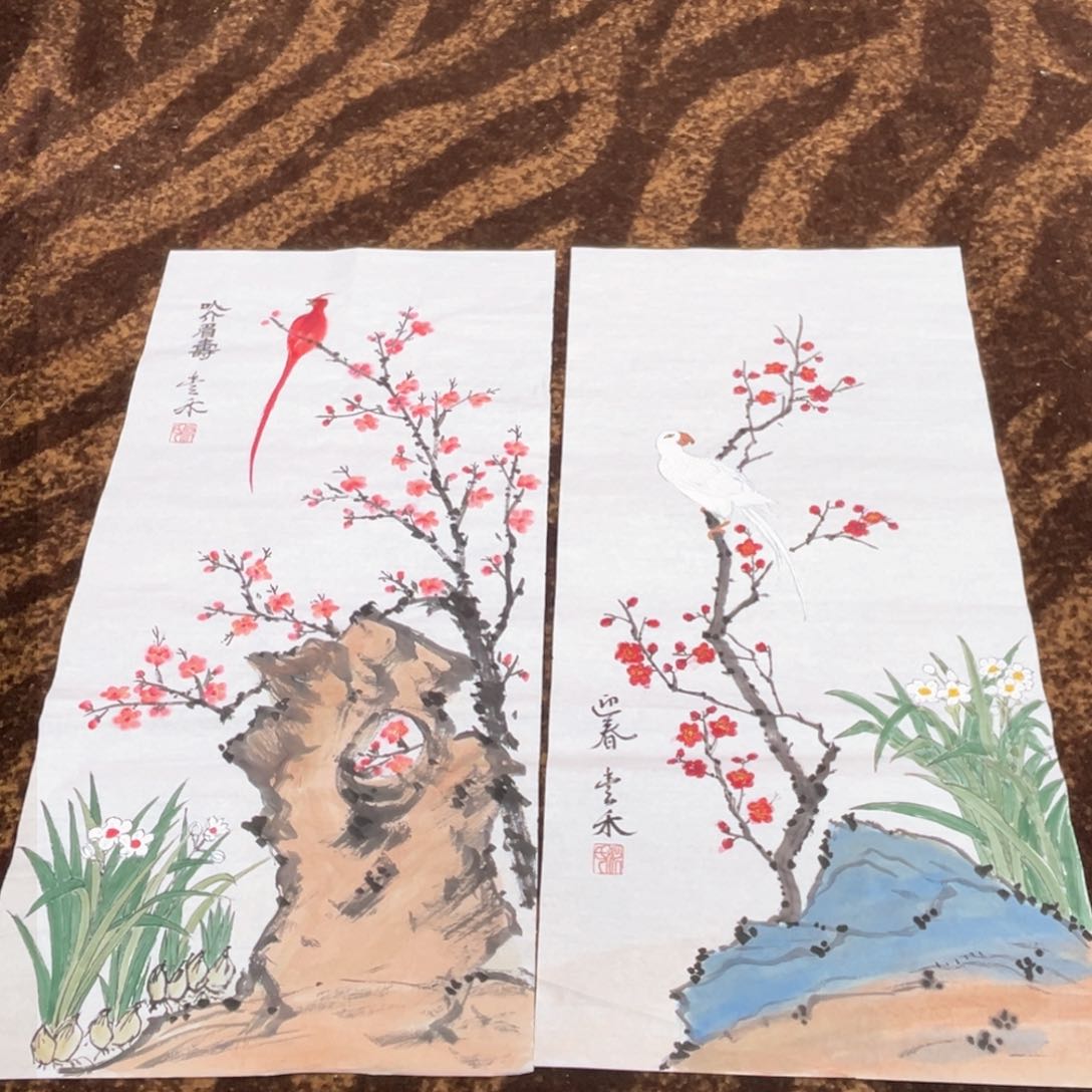 国画姚贵老师四尺四开两张