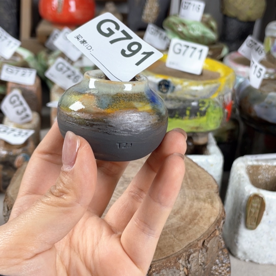 紫砂花盆小手雷 内口2.3