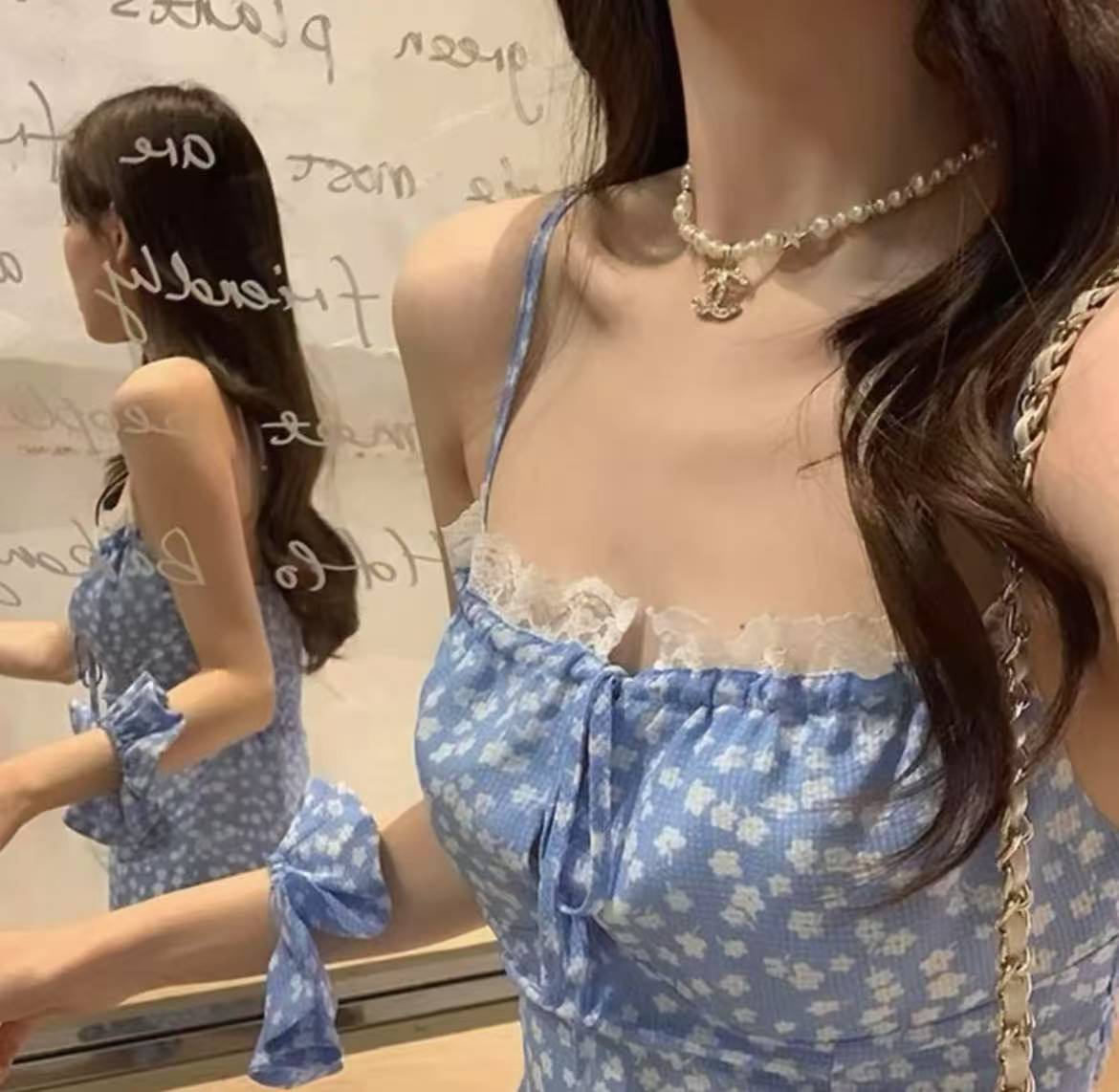 合金项链 双C 金属 珍珠 项链 女款Livie&chanel/丽虞儿莎娜