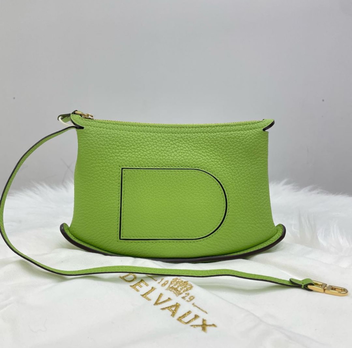 99新 Delvaux/德尔沃 德尔沃芦荟绿手提包 US59193