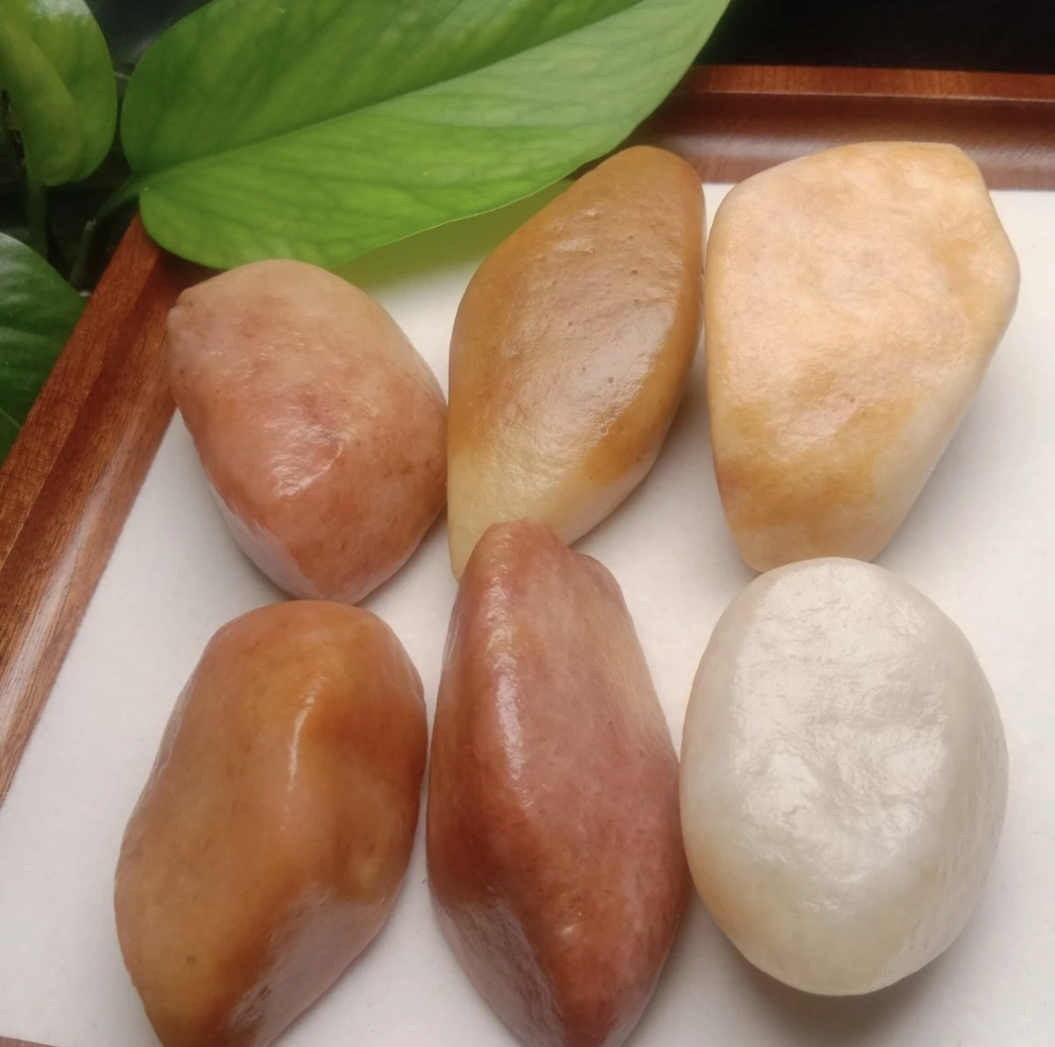 新疆戈壁三彩方解玉石 盆景石 黄蜡石 泥石（一物一拍）