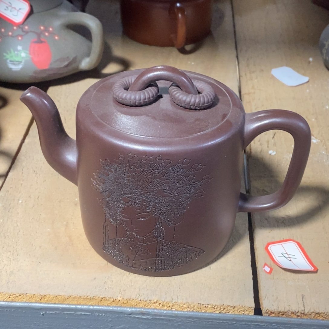 紫砂茶壶白7 徐丽丽 双圈 紫泥
