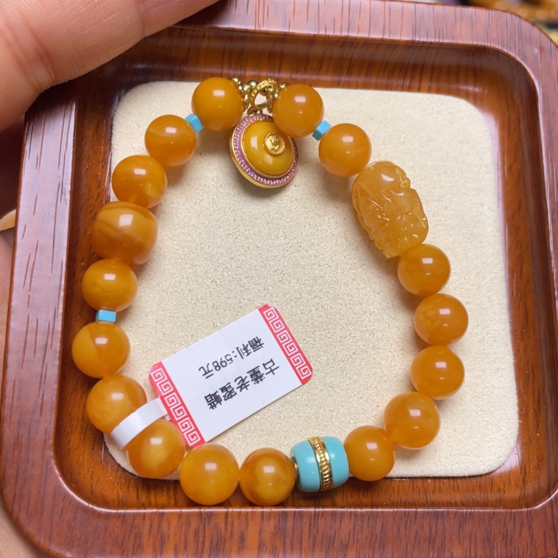 未镶嵌蜜蜡手链手串